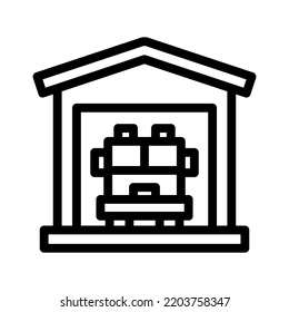 firefighter line icon illustration vector graphic 