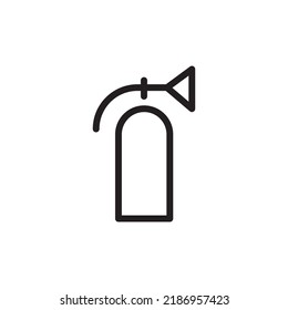 Firefighter line icon, line vector sign, linear style pictogram based on white. Symbol, logo illustration. Editable strokes.