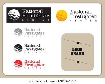 Firefighter logo brand vector design