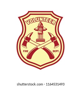 firefighter logo, emblems and insignia with text space for your slogan / tagline. vector illustration