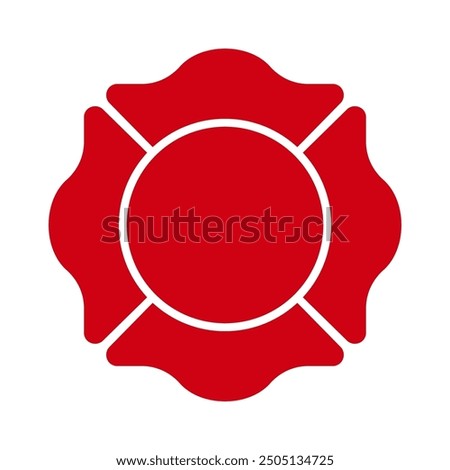 Firefighter Maltese Cross. Fire Department Symbol. Firefighter Emblem St Florian Maltese Cross. Vector Illustration.