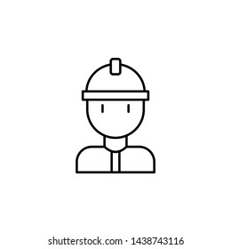 Firefighter, man icon. Element of firefighter icon. Thin line icon for website design and development, app development