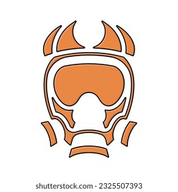 Firefighter mask design vector illustration.