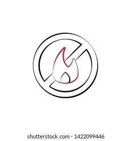 Firefighter, no fire two color icon