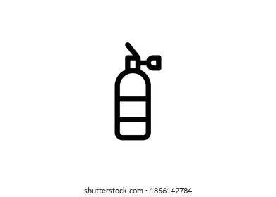 Firefighter Outline Icon - Extinguisher