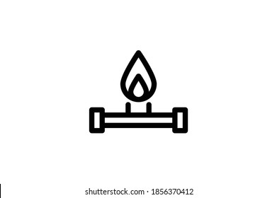 Firefighter Outline Icon - Fire Pipe