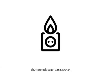 Firefighter Outline Icon - Fire Socket