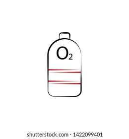 Firefighter, oxygen two color icon