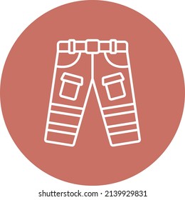 Firefighter Pants vector icon. Can be used for printing, mobile and web applications.