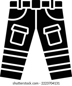 Firefighter Pants vector icon. Can be used for printing, mobile and web applications.