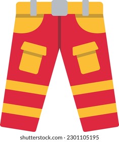 Firefighter Pants vector icon. Can be used for printing, mobile and web applications.