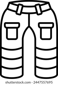 Firefighter Pants Vektorgrafik-Symbol. Kann für Druck-, mobile und Web-Anwendungen verwendet werden.