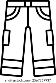 Firefighter Pants vector icon. Can be used for printing, mobile and web applications.