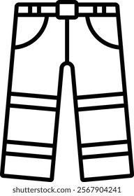 Firefighter Pants vector icon. Can be used for printing, mobile and web applications.