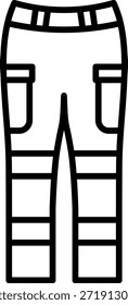 Icono de Vector de pantalones de bombero. Se puede utilizar para aplicaciones de impresión, móviles y de Web.