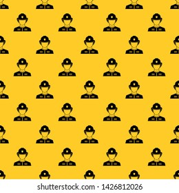 Firefighter pattern seamless vector repeat geometric yellow for any design