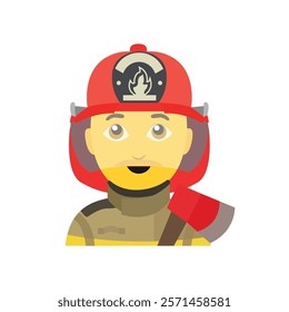 Firefighter person emoji vector illustration fire fighter fireman