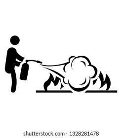 Firefighter pictogram, ideology design.