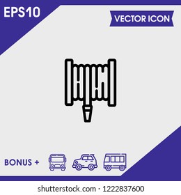 firefighter pipe icon vector