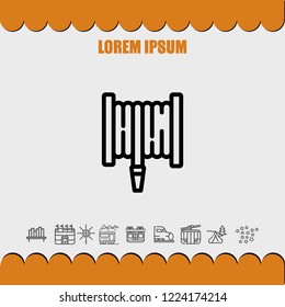 firefighter pipe icon vector