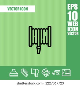 firefighter pipe icon vector