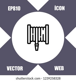 firefighter pipe icon vector