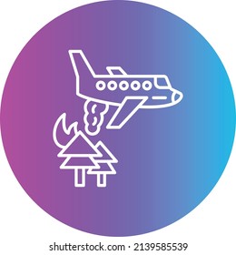 Firefighter Plane vector icon. Can be used for printing, mobile and web applications.