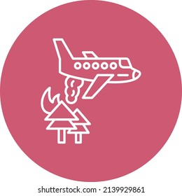 Firefighter Plane vector icon. Can be used for printing, mobile and web applications.