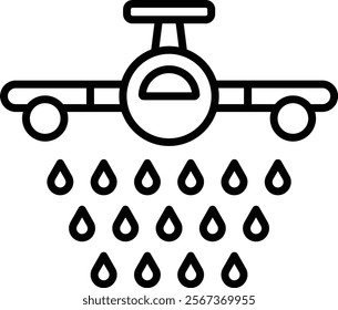 Firefighter Plane vector icon. Can be used for printing, mobile and web applications.