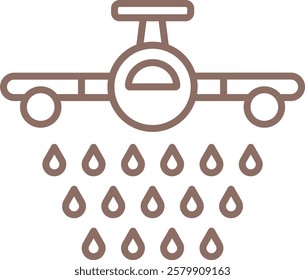 Firefighter Plane vector icon. Can be used for printing, mobile and web applications.