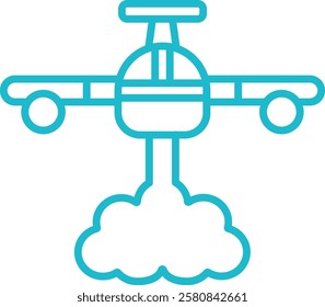 Firefighter Plane vector icon. Can be used for printing, mobile and web applications.