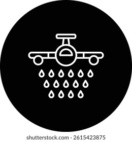 Firefighter Plane vector icon. Can be used for printing, mobile and web applications.