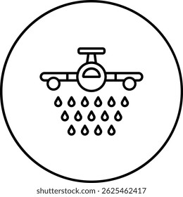Icono de Vector de avión de bomberos. Se puede utilizar para aplicaciones de impresión, móviles y de Web.