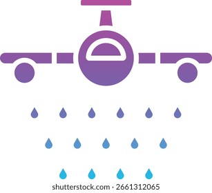 Firefighter Plane vector icon. Can be used for printing, mobile and web applications.
