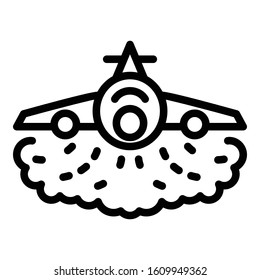 Firefighter plane wildfire icon. Outline firefighter plane wildfire vector icon for web design isolated on white background