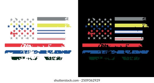 Firefighter, police, military, nurse, Ems, correction, dispatch. first responders Shirt, Flag, Police, Firefighter Military Dispatch Nurse Corrections Ems American t-shirt, for banner, poster red.	
