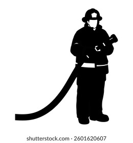 firefighter ready to put out the fire