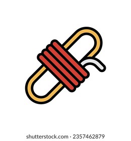Firefighter Rope Icon Vector Illustration