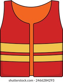 Firefighter Safety Equipment Elements in Cartoon Design Style. Isolated Vector Illustration.