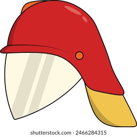 Firefighter Safety Equipment Elements in Cartoon Design Style. Isolated Vector Illustration.