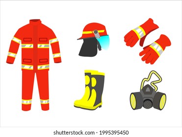 firefighter safety equipment vector easy to use