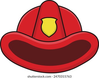 Firefighter Safety Gear Icon. Isolated on White Background. Vector Illustration.