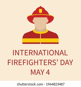 firefighter silhouette vector illustration, as a banner, poster or template for international firefighters day.