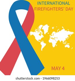 firefighter silhouette vector illustration, as a banner, poster or template for international firefighters day.