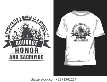 Firefighter T Shirt Design  Rescue T shirt 