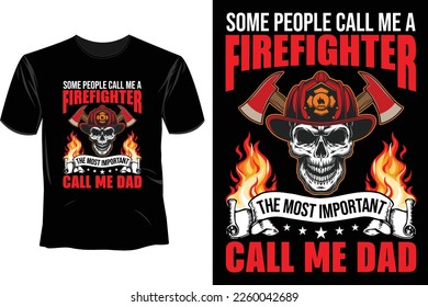 FireFighter T Shirt Design Template