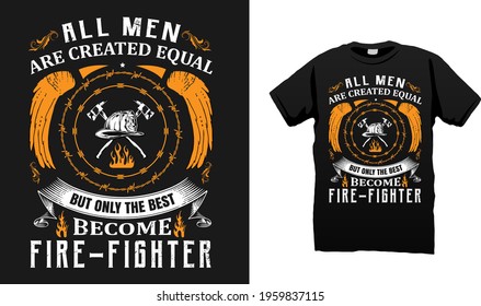 Firefighter t shirt design vector