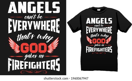 Vector de diseño de camisetas para bomberos