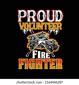 Firefighter t shirt and typography design