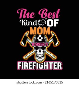 Firefighter t shirt and typography design